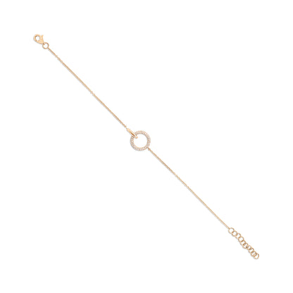 Open Circle Diamond Bracelet
