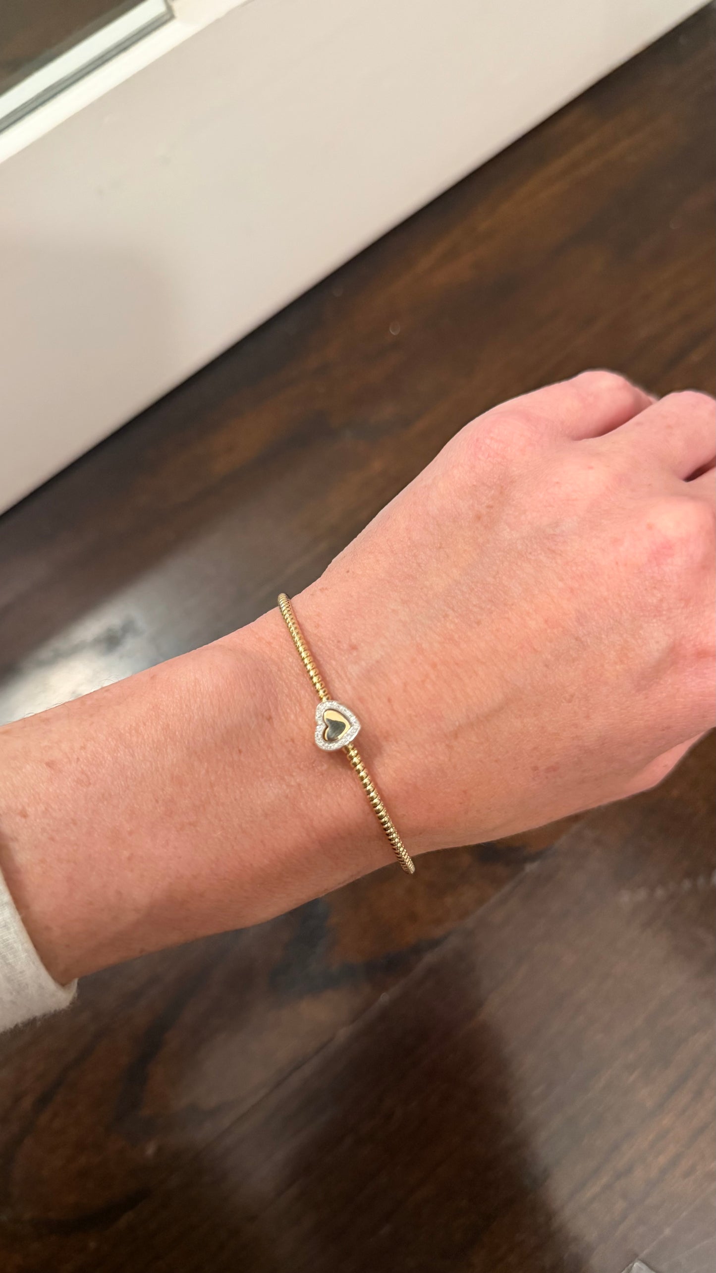 Tubogas Diamond Heart Bangle
