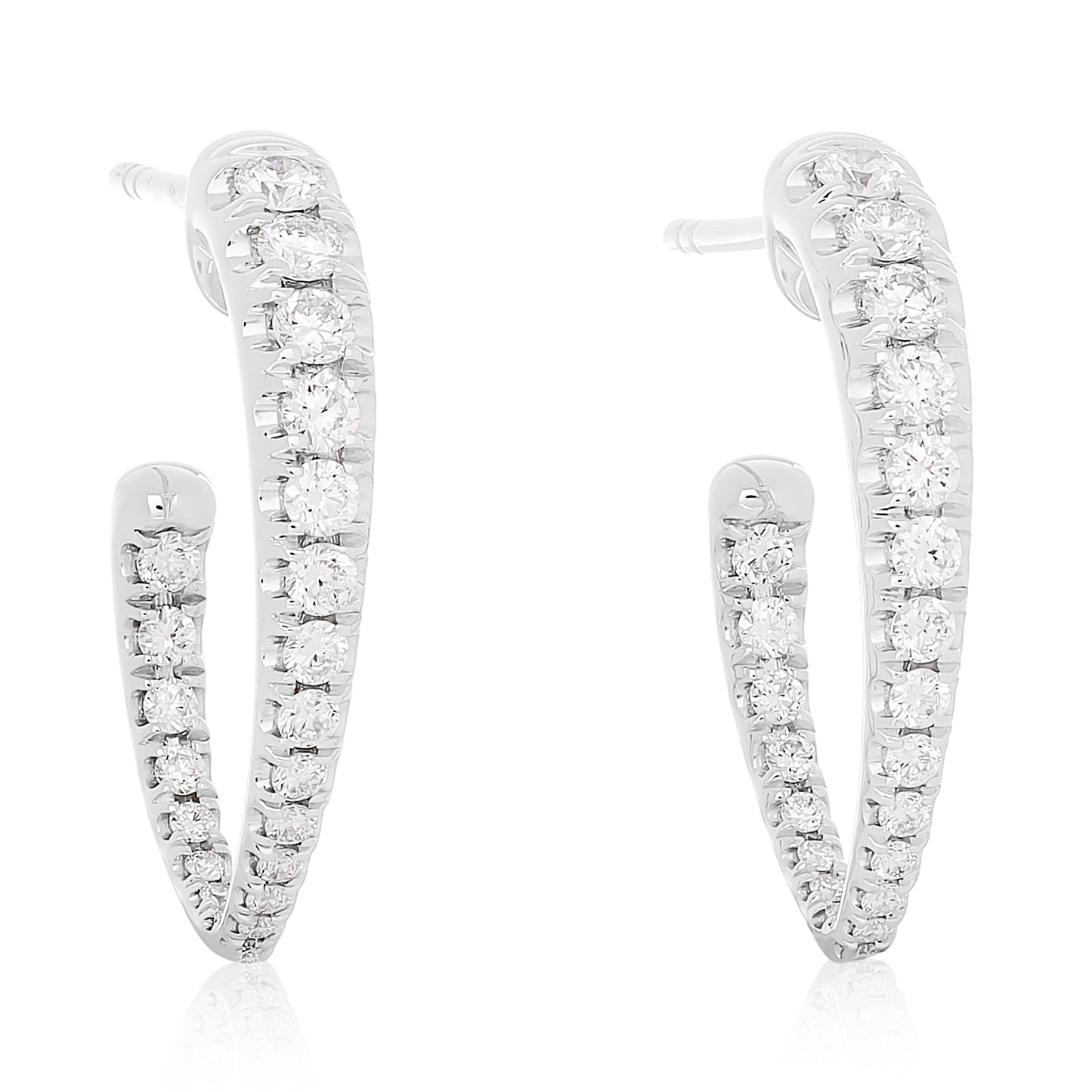 Diamond Dagger Hoop Earrings