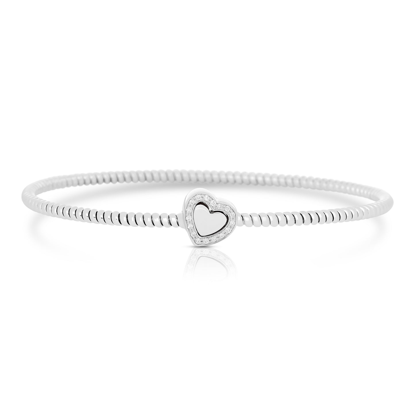 Tubogas Diamond Heart Bangle