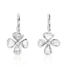 Load image into Gallery viewer, Gray Diamond Slice Flower Earrings