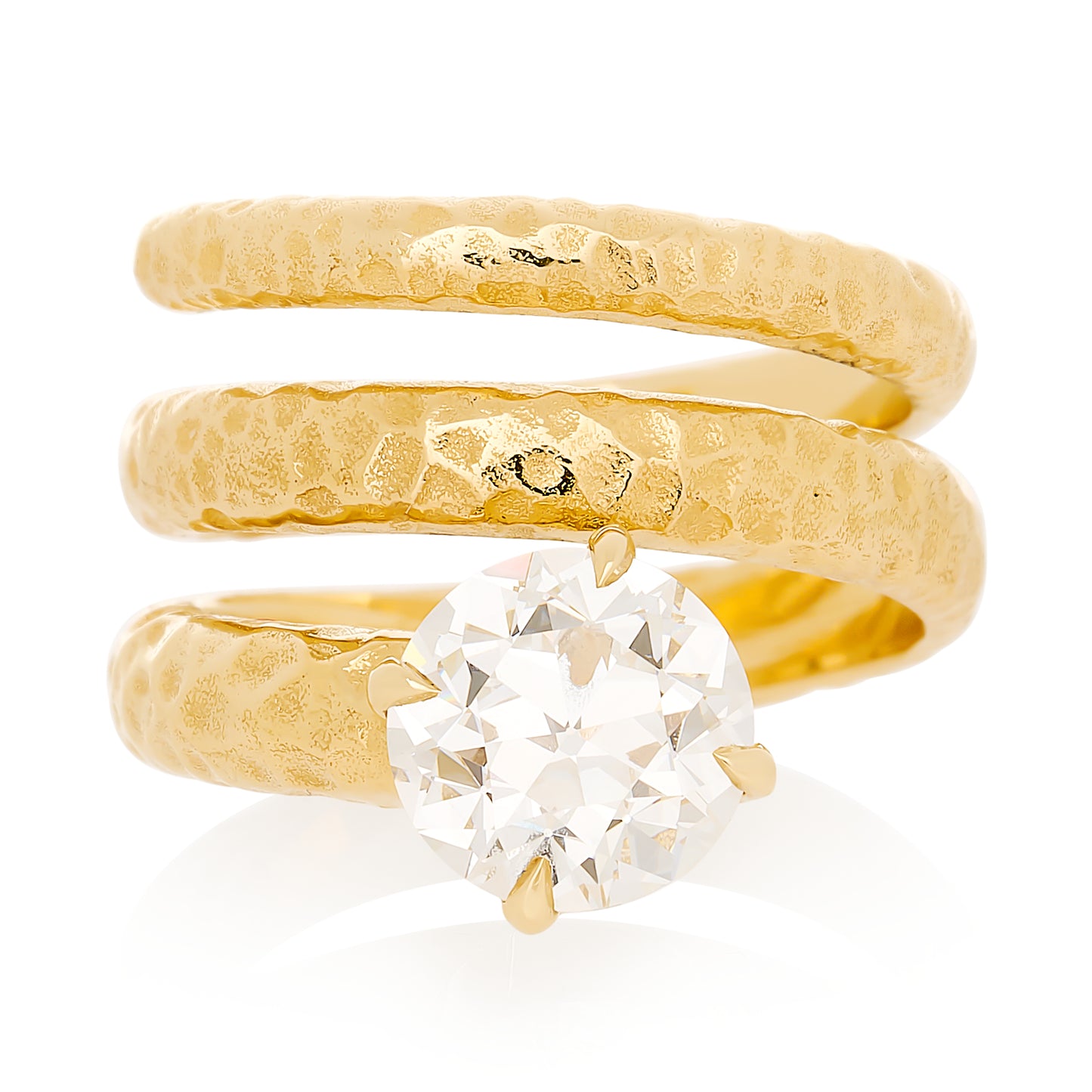 Lab Diamond Triple Coil Ring