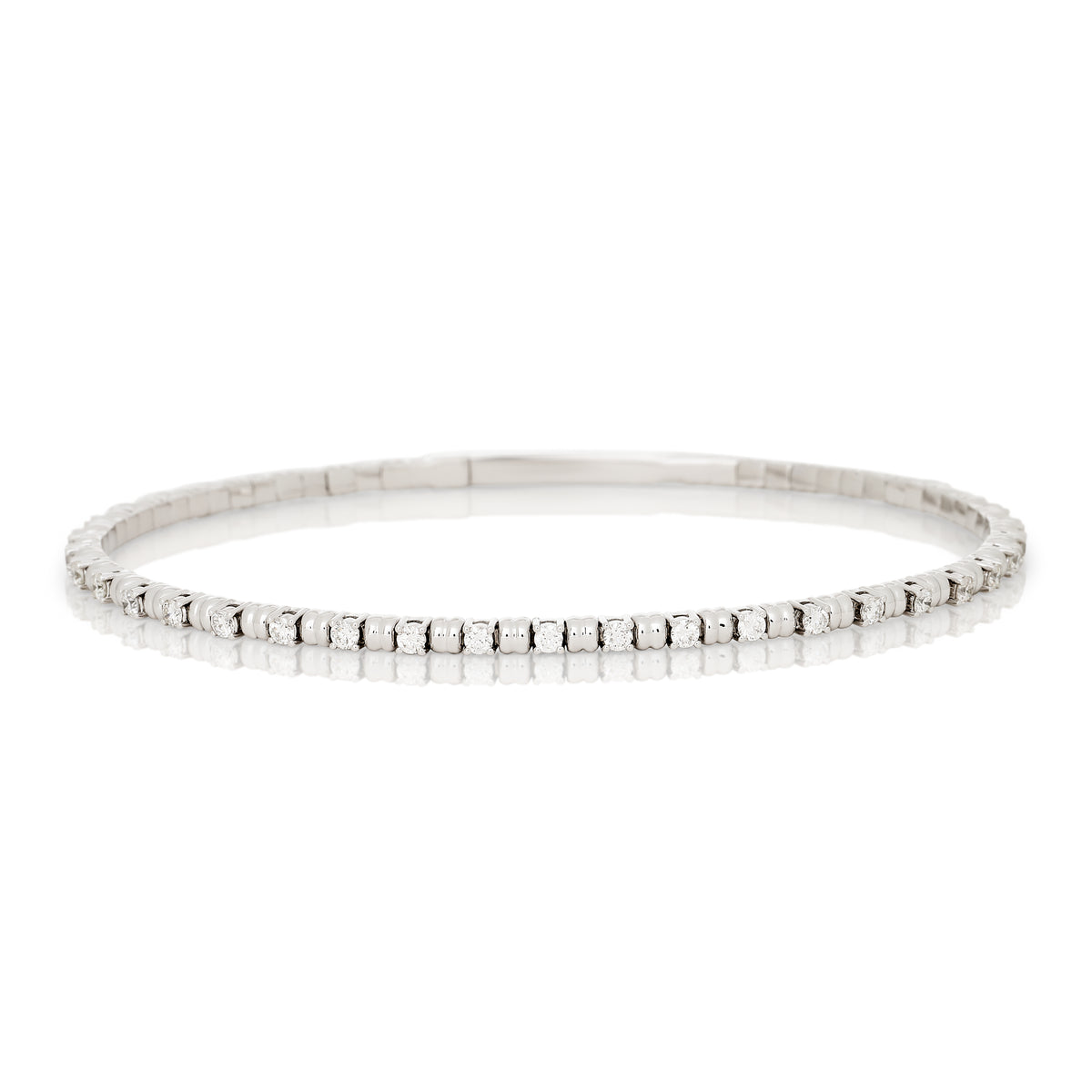 Diamond Gold Link Flex Bangle