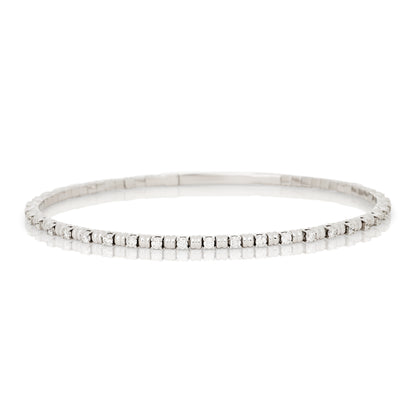 Diamond Gold Link Flex Bangle