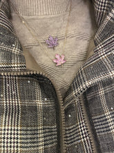 Load image into Gallery viewer, Pink Lilac Sapphire and Diamond Maple Leaf Pendant - Six