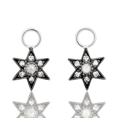 Rose Cut Diamond Star Charms