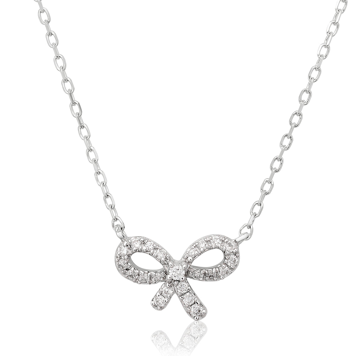 Children’s Itty Bitty Diamond Bow Pendant