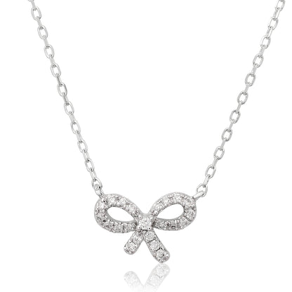 Children’s Itty Bitty Diamond Bow Pendant