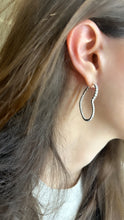 Load image into Gallery viewer, Diamond Heart Hoop Earrings - Three