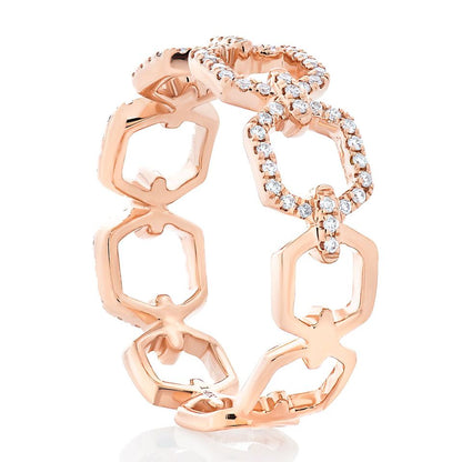 Diamond Chain Link Ring