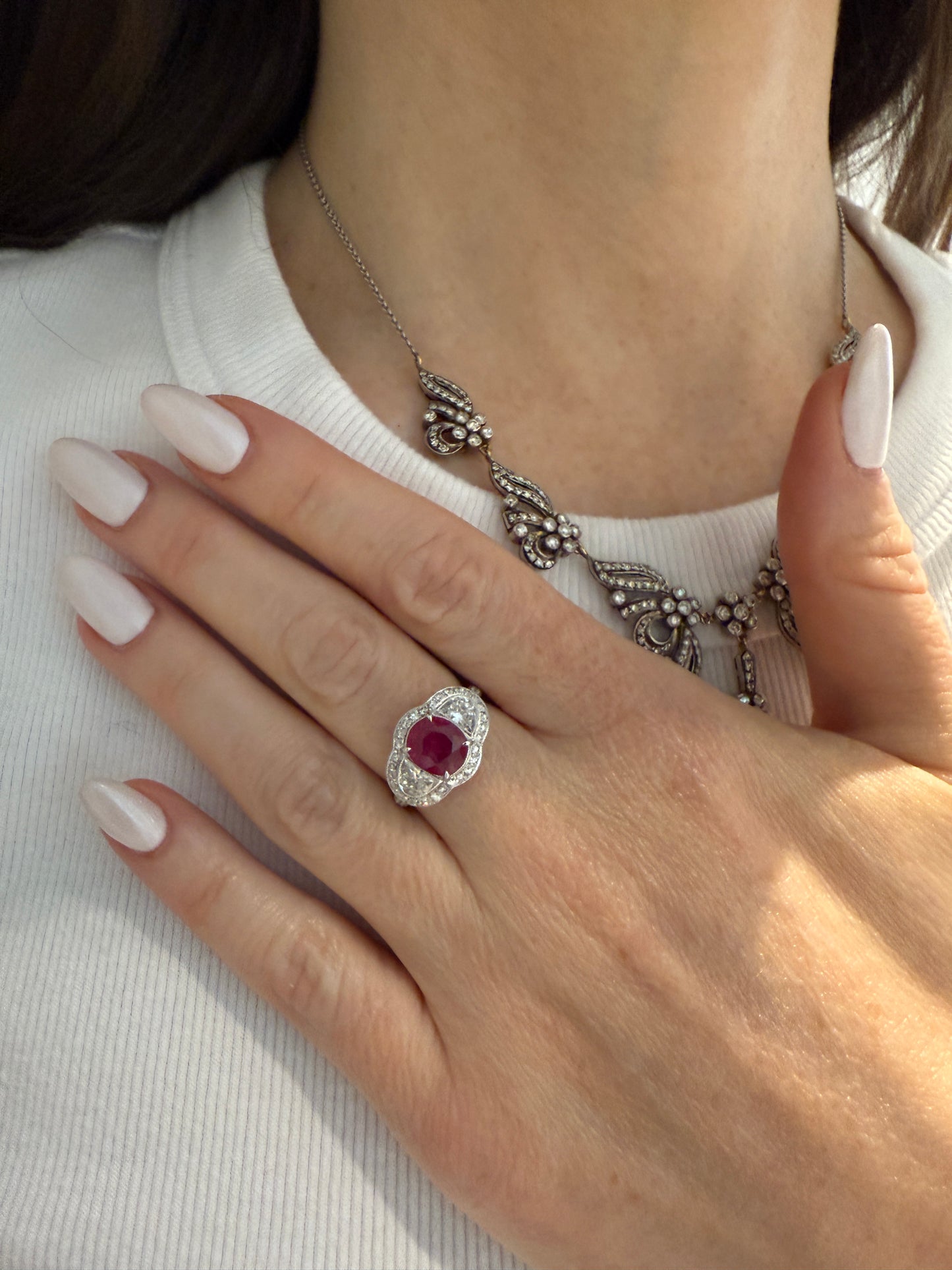 Estate Ruby and Diamond Ring