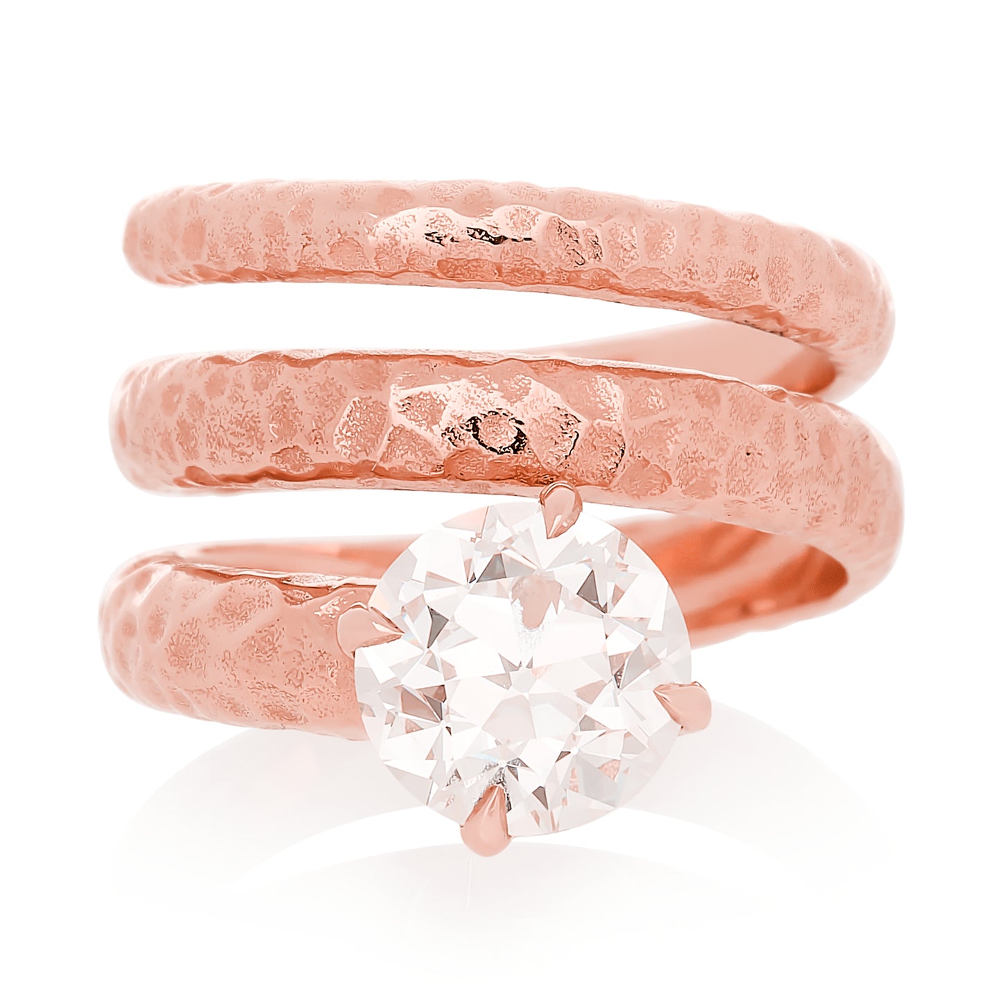 Lab Diamond Triple Coil Ring