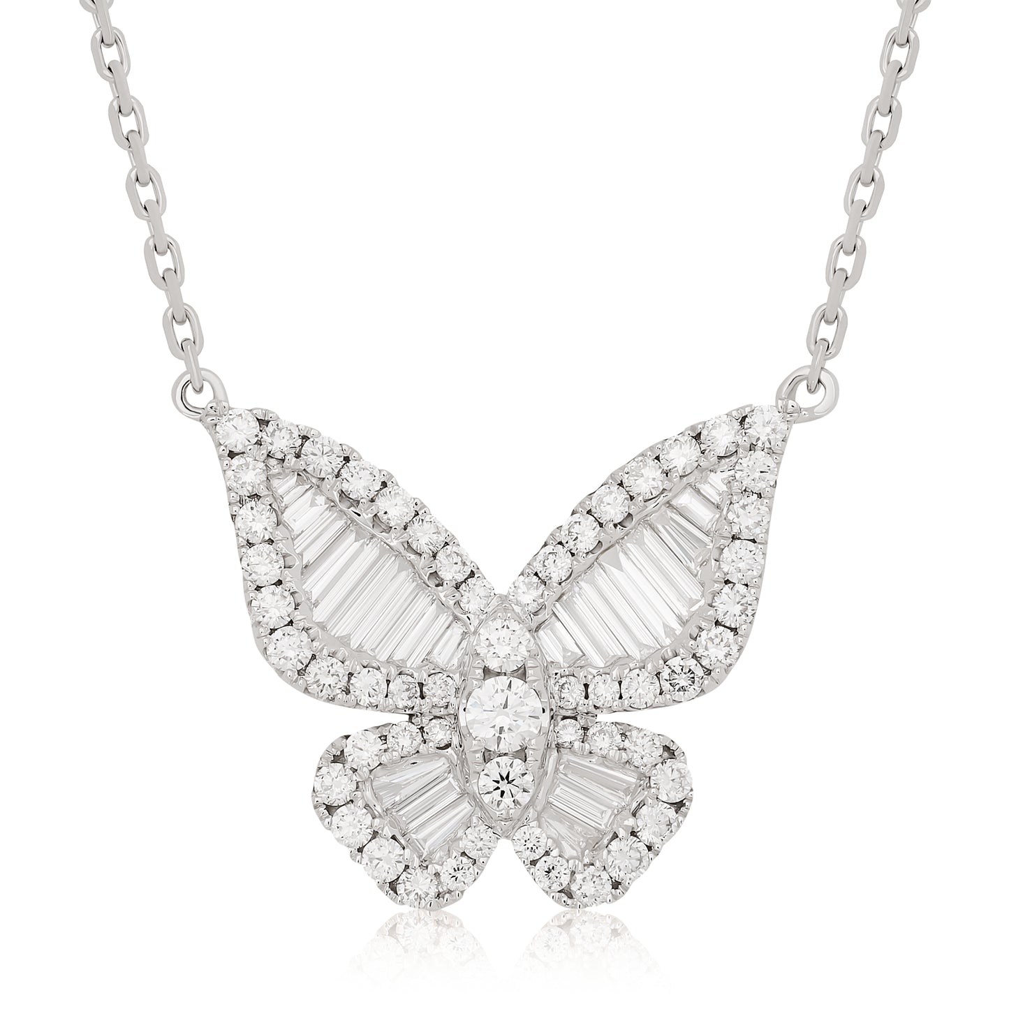 Diamond Romantic Butterfly Pendant in Size 5
