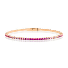 Load image into Gallery viewer, Ombre Sapphire Flex Bangle Bracelet