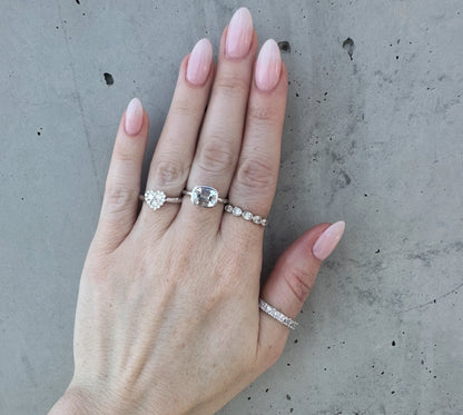 Half Way Bezel Set Diamond Band
