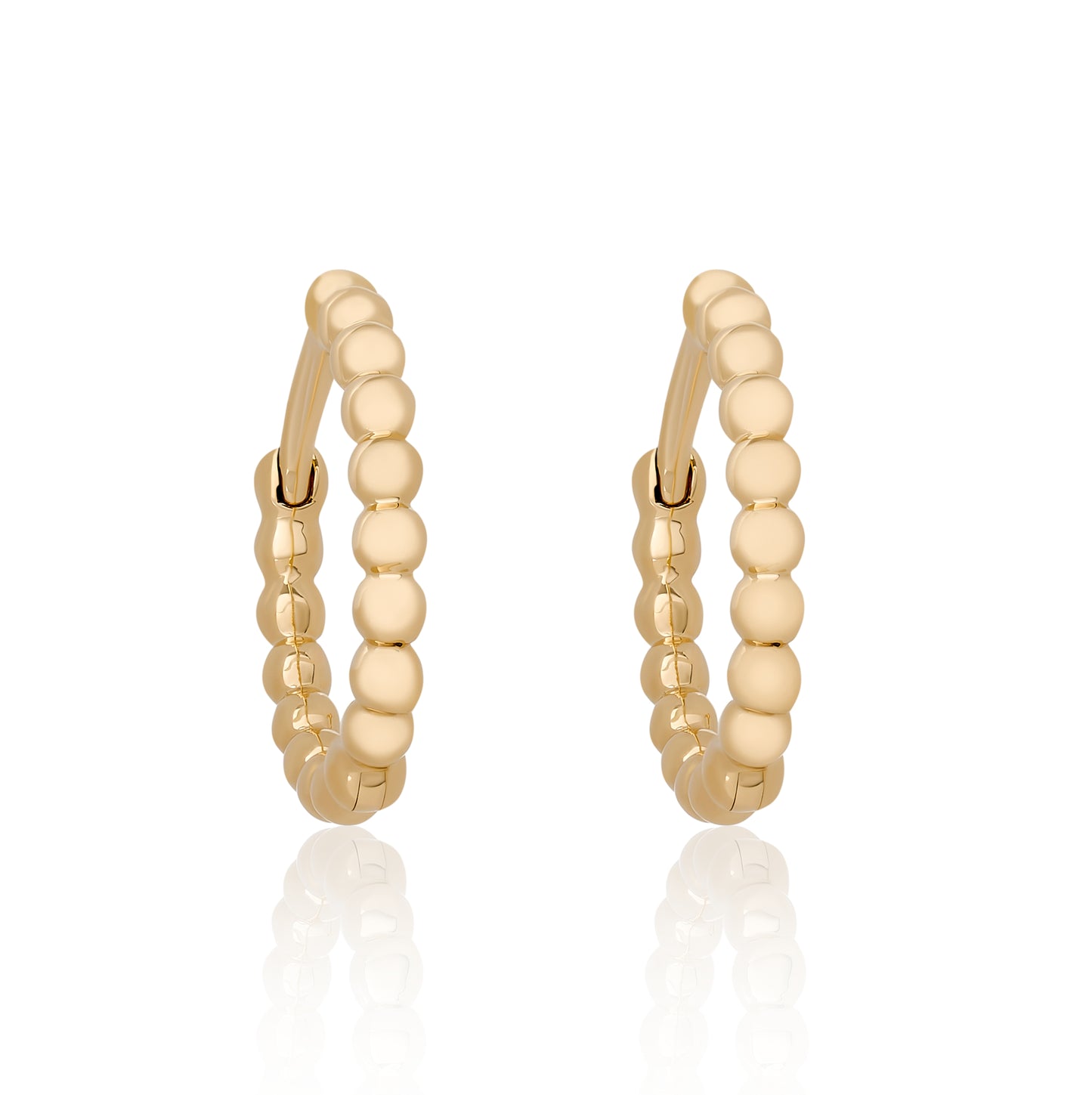 Petite Ball Bead Hoop Earrings