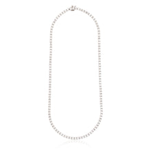 Load image into Gallery viewer, Four Prong Straight Line Tennis Necklace