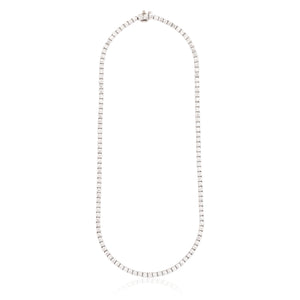 Four Prong Straight Line Tennis Necklace
