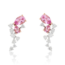 Load image into Gallery viewer, Morganite and Diamond Dangle Earrings