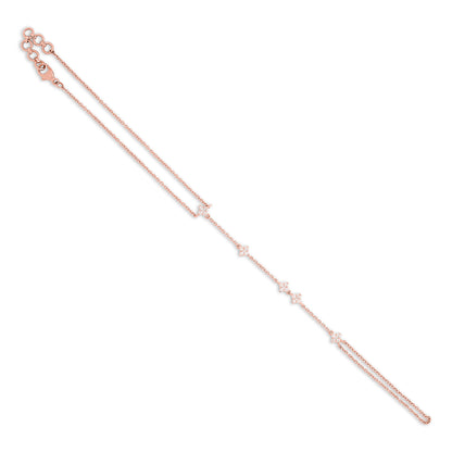 Diamond Cluster Hand Chain Bracelet