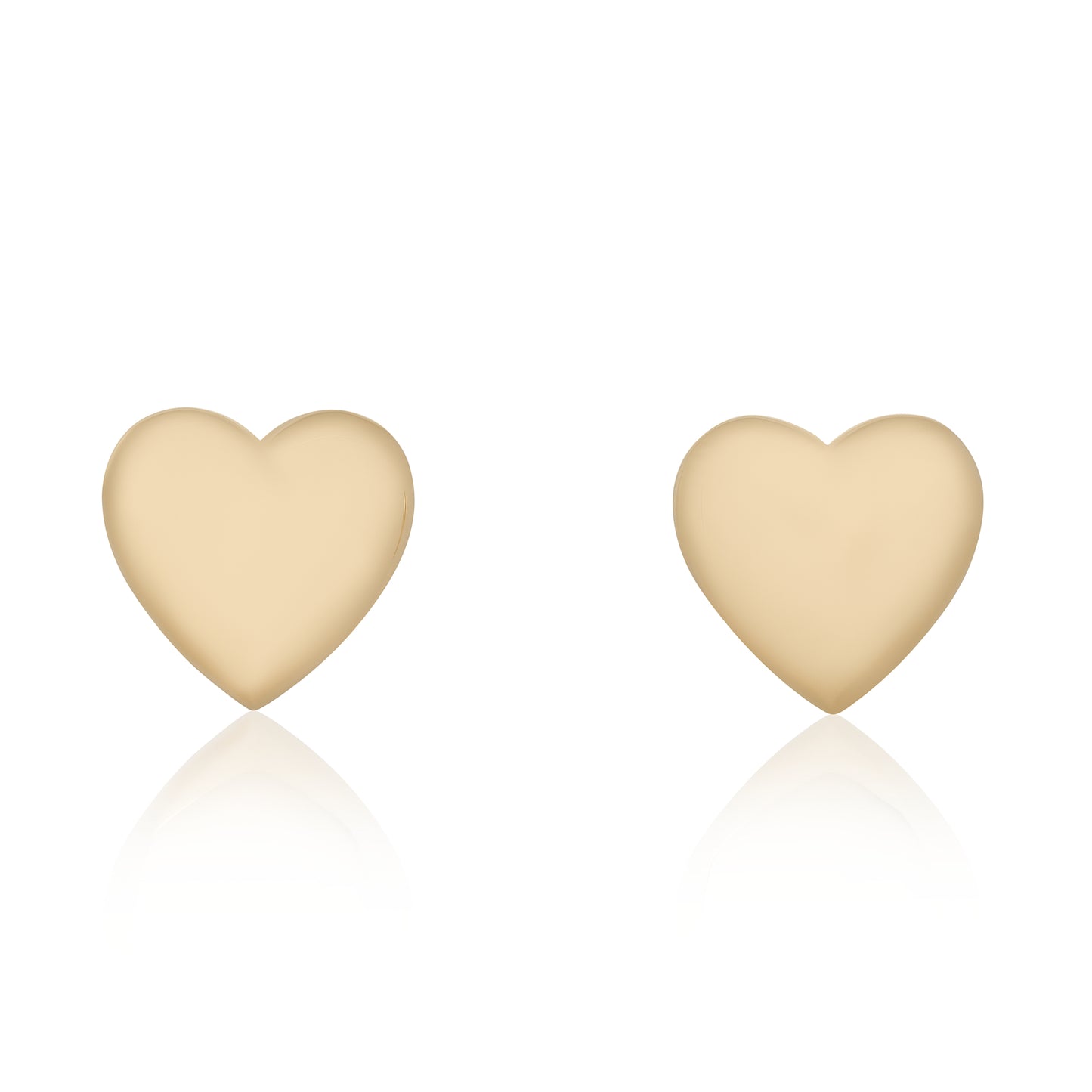 Puffed Heart Stud Earrings