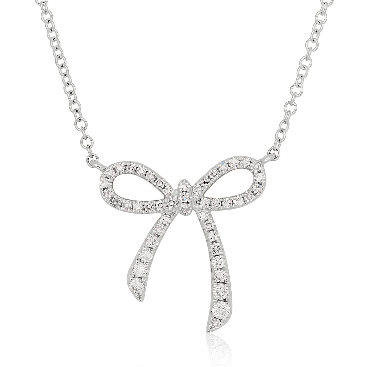 Diamond Bow Pendant