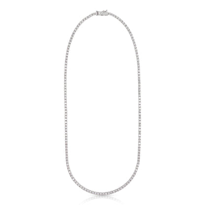 Lab Grown Diamond Straight Line Tennis Necklace-7