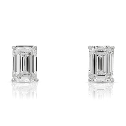 Lab Grown Emerald Cut Studs