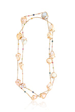Load image into Gallery viewer, Baroque Pearl and Bezel Set Multi Color Necklace