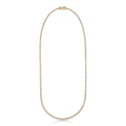 Lab Grown Diamond Straight Line Tennis Necklace-7