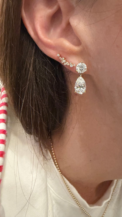 Lab Diamond Petite Dangle Earrings