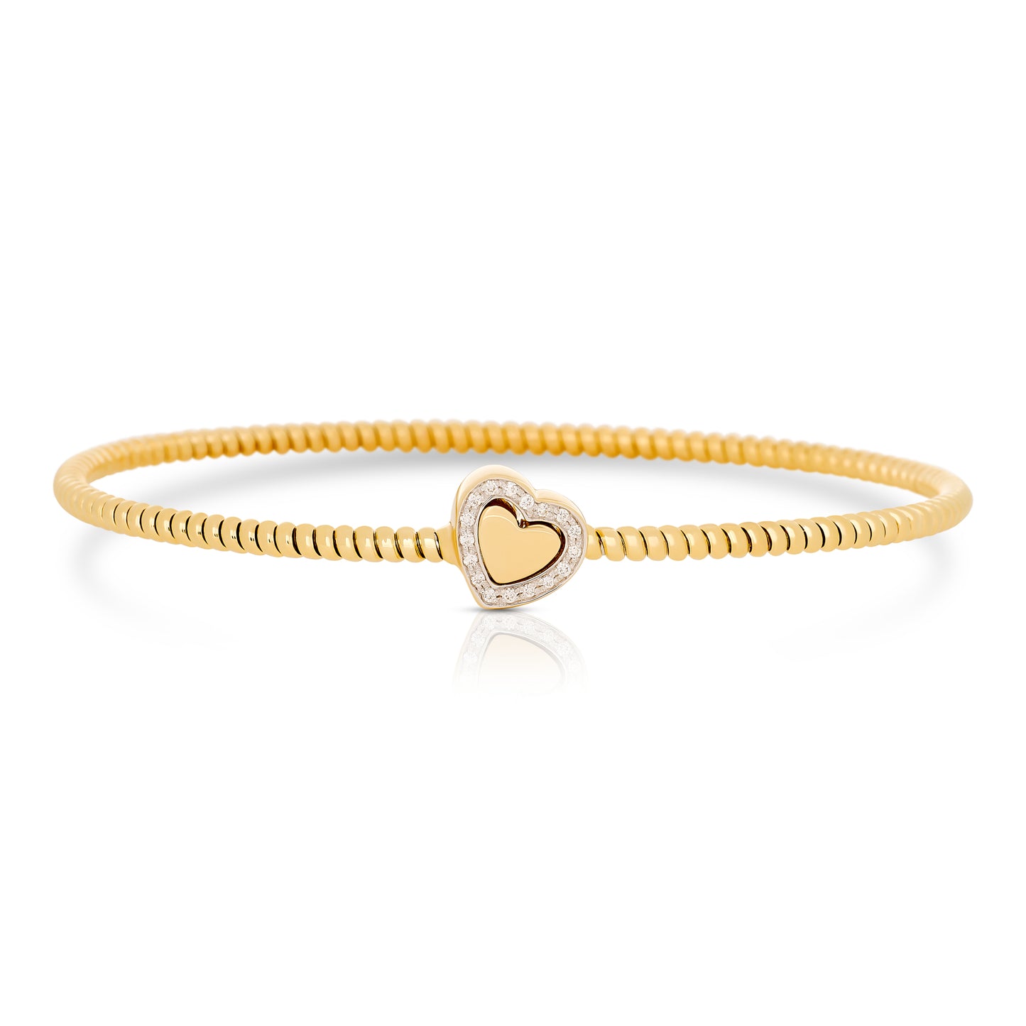 Tubogas Diamond Heart Bangle