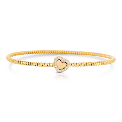 Tubogas Diamond Heart Bangle