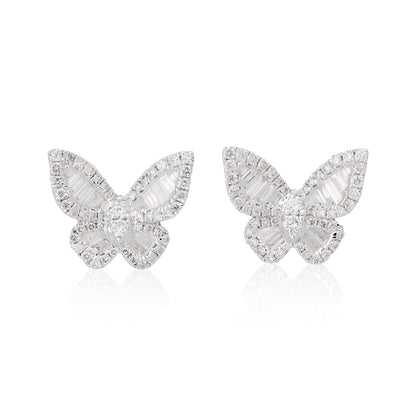 The Romantic Diamond Butterfly Earrings in Size 2