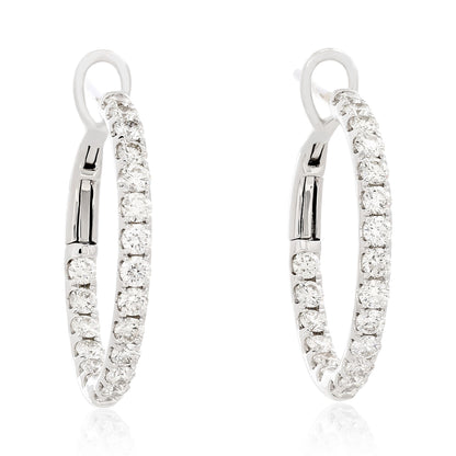 The Danielle Diamond Hoop Earrings Size 3-21mm