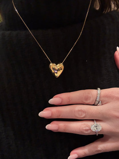 Puffed Heart Pendant