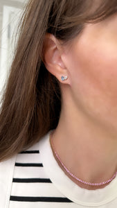 Toi Et Moi Diamond and Topaz Birthstone Stud Earrings - Two
