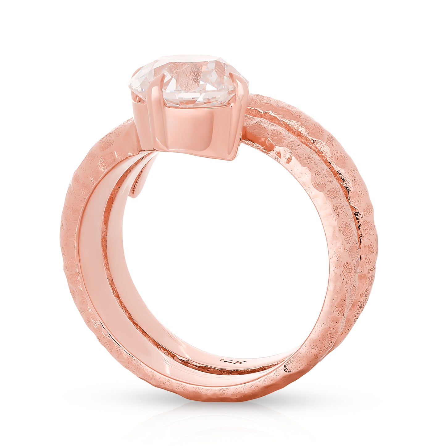 Lab Diamond Triple Coil Ring