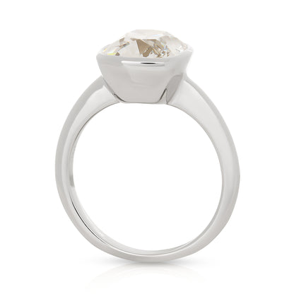 Bezel Set Lab Diamond Old Mine Cut Ring