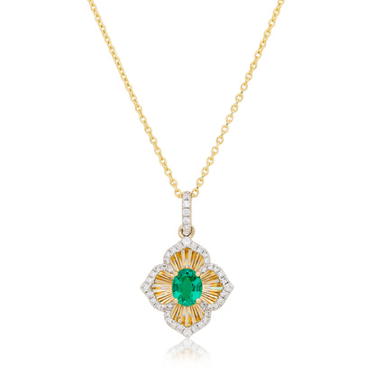 Emerald and Diamond Dreams Pendant