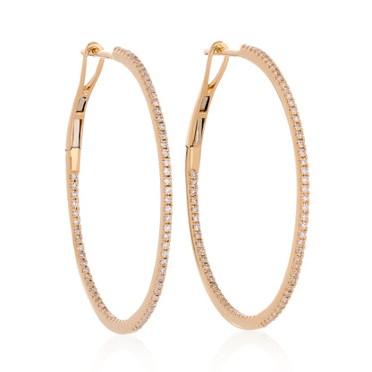 Nikki K Diamond Hoop Earrings