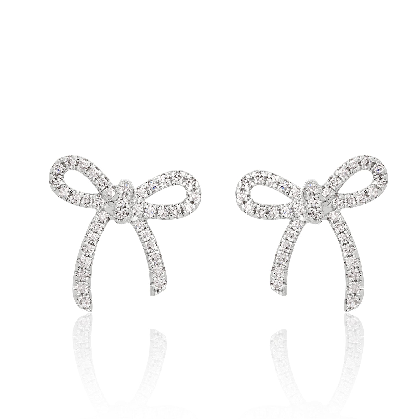 Diamond Bow Earrings