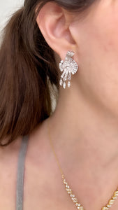 Platinum Vintage Diamond Earring