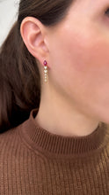 Load image into Gallery viewer, Ruby and Diamond Drop Earrings