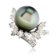Load image into Gallery viewer, Tahitian Pearl and Diamond Ring