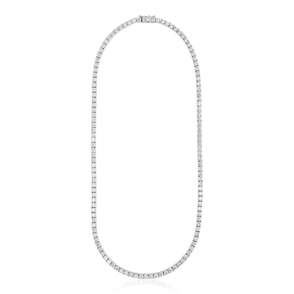 Lab Grown Straight Line Tennis Necklace-12