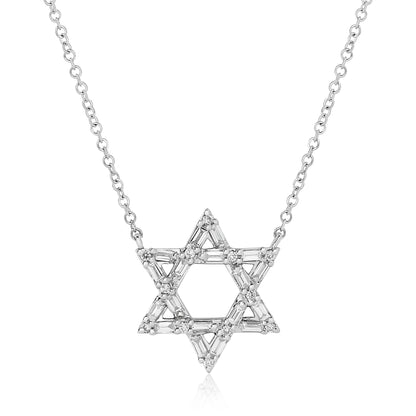 Diamond Star of David Pendant