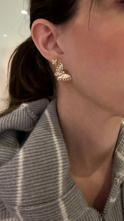 Diamond Darling Butterfly Stud Earrings