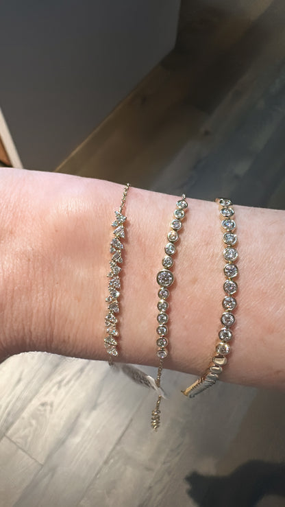 Petite Diamond Bezel Set Bracelet