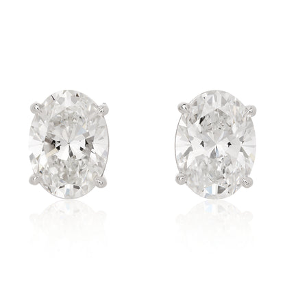 Lab Grown Oval Shape Diamond Stud Earrings